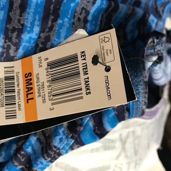 Ideology Striped T-Back Athletic Tank S - Picture 4 of 8